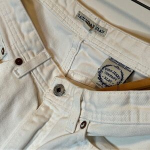 Vintage Classic RL Polo Brand “Saturday Jean” Women’s Cropped White Denim